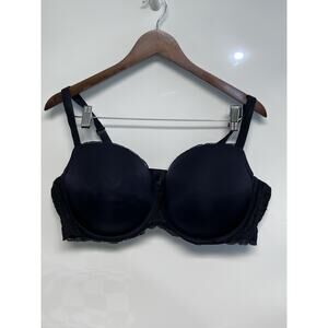 44 DDD TORRID CURVE Womens Black Lace Push Up Underwire Bra Edgy Goth Emo